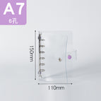 A7 silver clip purple buckle pvc binder