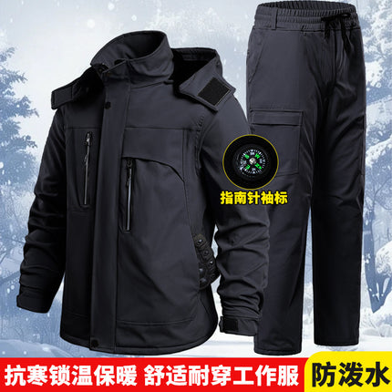 Cross-Border Winter Cold-Proof and Warm Work Clothes, Outdoor Jackets, Waterproof Loose Cycling and Crawling Tactical Suits