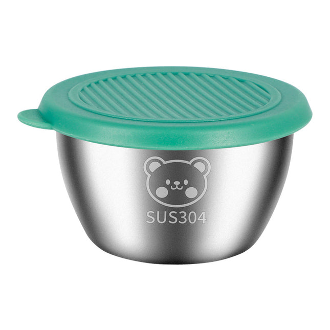 Cross-border 304 stainless steel sauce cup with lid 60ML spill-proof PE lid seasoning dish dipping cup