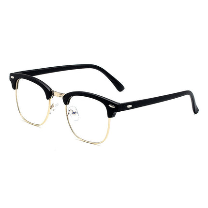 Classic sunglasses retro rice nail half frame sunglasses fashion color film reflective glasses cross-border manufacturers wholesale