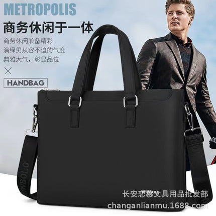 New Men's portable office bag Oxford cloth briefcase casual file bag shoulder messenger computer bag