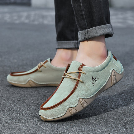 Foreign Trade Hot-Selling Light Luxury Casual and Comfortable Octopus Bean Shoes Outdoor Slip-On Men's Driving Fashion Leather Shoes