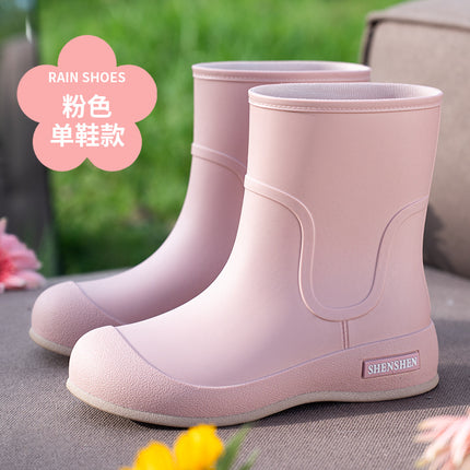 New dopamine women's short tube fashion rain boots non-slip wear-resistant waterproof rain boots camping water play shoes rubber shoes shoes