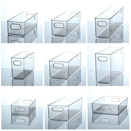 Narrow and Long Slim Transparent Acrylic Kitchen Storage Rack for Cabinet Drawers, Tableware, Dishes, Under-Sink Cookware Organizer