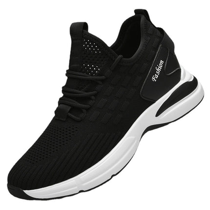 Cross-border Fly-woven Sneakers Men's New Casual Running Shoes Fashionable Breathable Mesh Men's Shoes Low-top Single-layer Shoes for Men