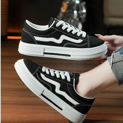 Autumn 2024 New ns Trendy Korean Canvas Shoes Female Students Running Board Shoes Internet Popular Street Shoes Casual Shoes for Lovers