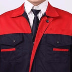 Navy Blue Red-Shoulder Top / 165/M