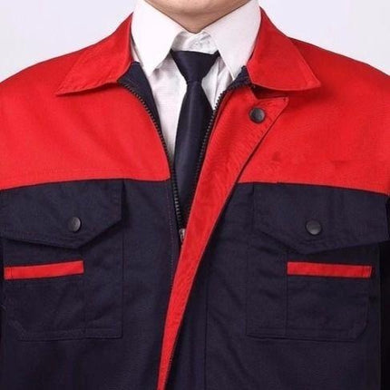 Autumn and winter long-sleeved overalls suit men's and women's labor protection clothing jacket workers workshop tooling large size maintenance clothing tooling,