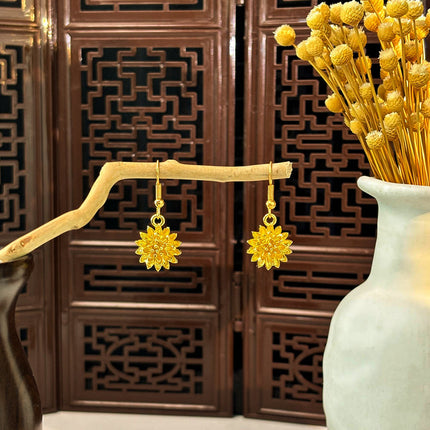 Ethnic Style Peacock Earrings for Women Gold Bell Tassel Earrings Bohemian Leaf Pendant Scenic Spot Earrings Wholesale