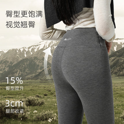 New Autumn and Winter Cashmere Softshell Hiking Pants Versatile Leggings for Women High-Waisted Tummy Control Slimming Warm Comfortable Leggings