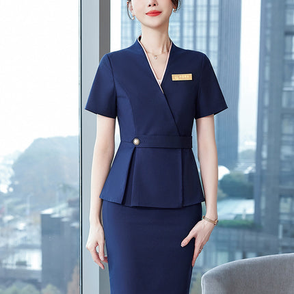 2024 New Advanced Sense Professional suit Gold Jewelry Store Guide Work Clothes Hotel Front Desk Cashier