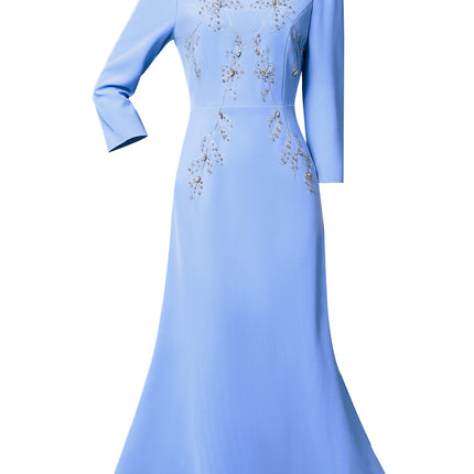 Zhili 2026 New Model Dress for Important Occasions, Elegant Socialite Style, Embroidered with Rhinestones, Short in the Front and Long in the Back, Mermaid Dress