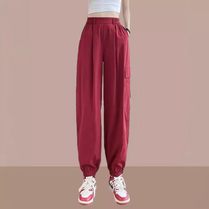 Overalls Leggings Women's Summer Thin 2023 New High-Waist Draped Breathable Quick-Drying Pants American Harem Sports Pants