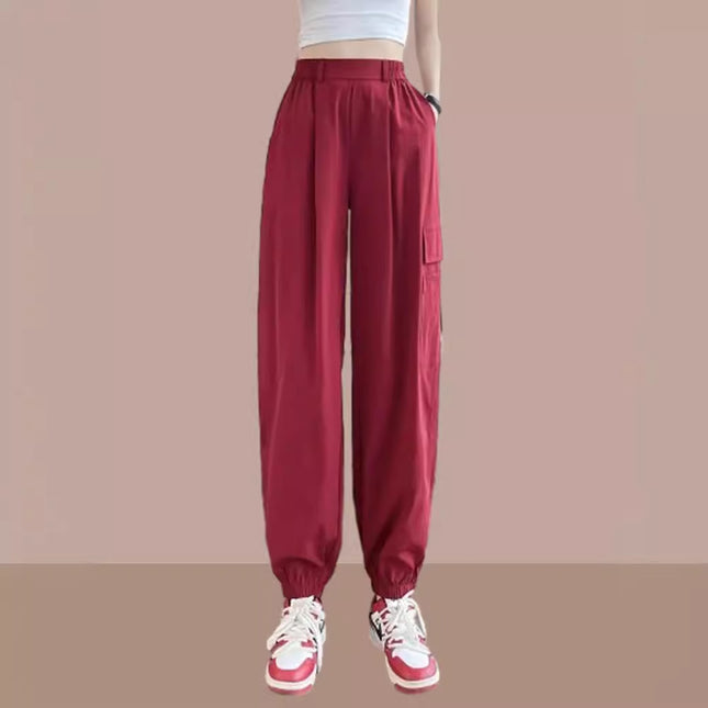 Overalls Leggings Women's Summer Thin 2023 New High-Waist Draped Breathable Quick-Drying Pants American Harem Sports Pants