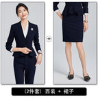 Dark blue suit + skirt / S