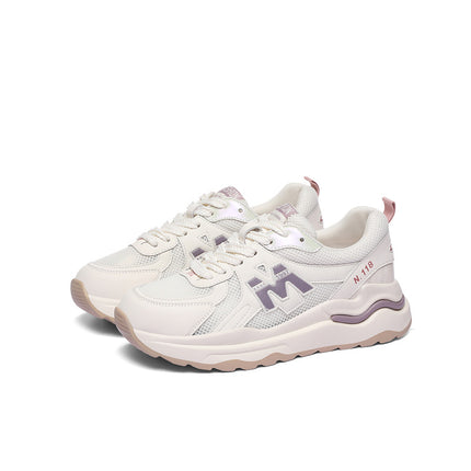 (Out-Of-Stock Items Cannot Be Replenished) Sports Shoes, White Sneakers, Dad Shoes for Women, 2024 New Summer Versatile Front-Tie Style