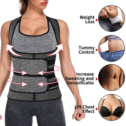 Cross-Border Men's and Women's Thermal Waist Protection Vest, Cold Protection Back Protection, Thickened Abdominal and Waist Trainer, Fitness Vest Belt