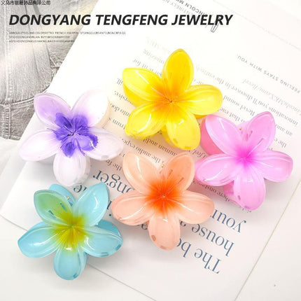 2025 new autumn and winter color egg flower grab clip grab hairpin head half hair shark clip hair accessories wholesale