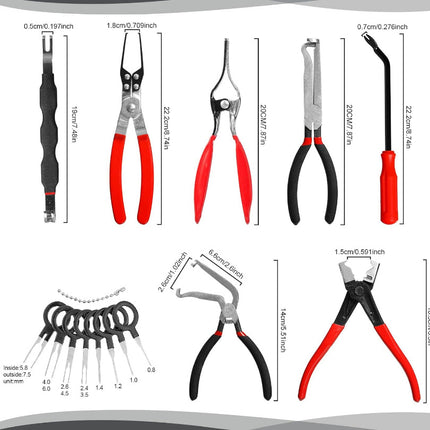 Red and black elbow 60 degree power-off pliers bolt pliers multi-purpose pliers car oil pipe separation harness pliers cross-border pliers
