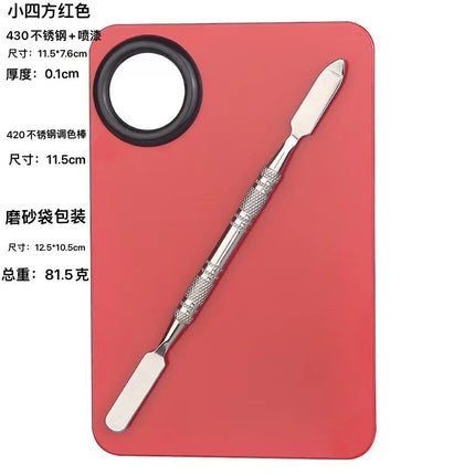 Factory spot stainless steel palette palette with palette bar nail beauty makeup set color palette tools