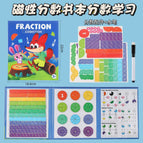 Fraction awareness-magnetic folding book (with pen)