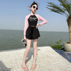 Xym-t393 girls swimsuit black / 120CM