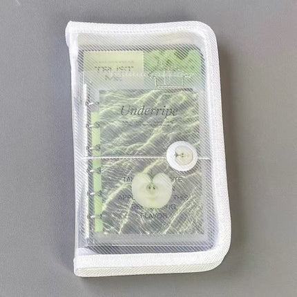 A6 Twill Transparent Storage Bag Cut Film Sticker Storage Bag Hand Account Material Solid Color Simple Fresh Pencil Bag Large Capacity