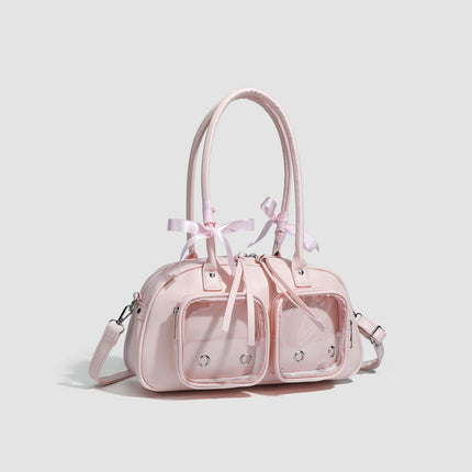 2026 Winter New Bowknot Pillow Bag Single Shoulder Underarm Bag for Women, Small Capacity Anime-Style Ita Bag, Commuter Tote