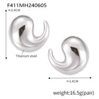 F411-Steel earrings