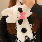 Bow tie pacha dog scarf white