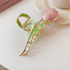 Pink single tulip