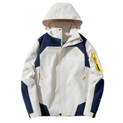 Sports Outdoor Jacket Autumn and Winter Windproof Warm Removable Cap Mountaineering Suit Couple Men and Women Thin Cross-border Coat