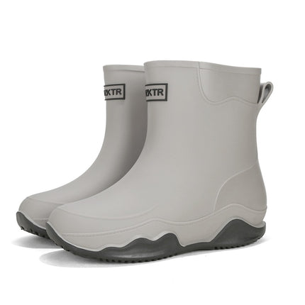 Cross-border German sports rain shoes men's short tube waterproof shoes non-slip low-top rain boots kitchen rubber shoes fishing shoes fashion