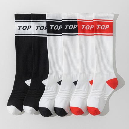 Autumn and Winter Socks for Men, Compression Socks, Calf Socks, Sports Running, Practical Basketball, Sweat-Absorbent, Quick-Drying, Long Tube Trendy Socks, Slimming Effect