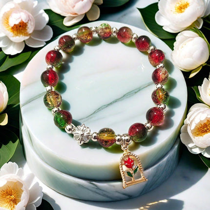 New Chinese-Style Ancient Beaded Elastic String Bracelet, Sweet Girl's Glass Bracelet, Night Market Stall, Cross-Border Live Broadcast Jewelry