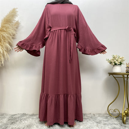 Cross-Border Exclusive Supply of New Fashion Women's Solid Color Patchwork Dress 6530