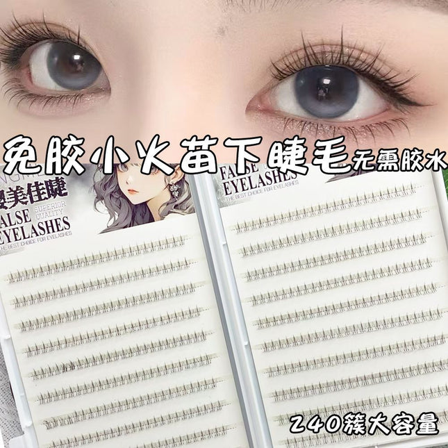 Cross-Border False Eyelashes Large Capacity Glue-Free Full Range of Lazy Eyelashes Collection Wholesale Customized European and American Glue-Free False Eyelashes