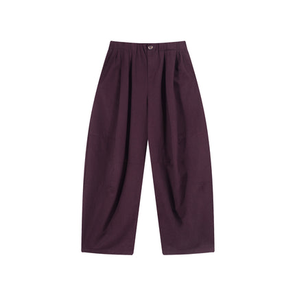 Wu Tongtong Drapey Loose Wide-Leg Straight Casual Pants for Women, Autumn Korean Style High-Waisted Slimming Floor-Length Trousers