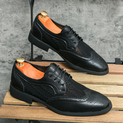 Men's Business Leather Shoes Cross-Border Foreign Trade New Trendy Men's Casual Leather Shoes Fashionable Retro British Style Groom's Shoes