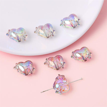 Cross-border hot acrylic colorful stars love beads bracelet necklace beads handmade DIY jewelry accessories wholesale