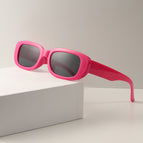 Rose red frame gray film