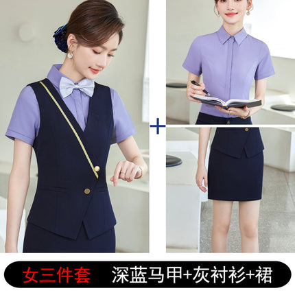 Bar KTV Western restaurant work wear slim vest suit women's new hotel front desk waiter work clothes men