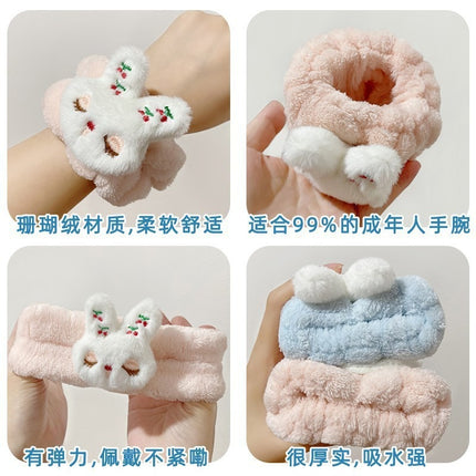 Children's Cute Face Wash Wristband, Wash-Proof, Anti-Drip, Anti-Wet Cuffs, Cute Wristband, Waterproof Wristband, Absorbent Hairband