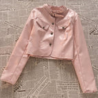 Pink leather jacket [single piece] / S
