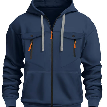 Cross-Border Men's New Autumn and Winter Men's Sweatshirts Amazon Independent Station Casual Trendy Zipper Pullover Sweatshirt Hoodie