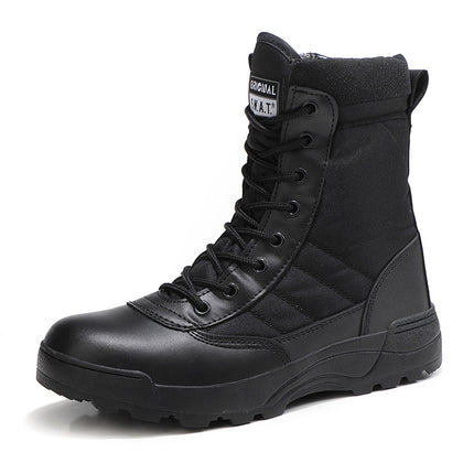 Manufacturer's Ready-Made Safety Shoes, Wear-Resistant Soft Soles, New Military Boots, Men's Anti-Smash, Anti-Puncture, Breathable, Lightweight Hiking Shoes