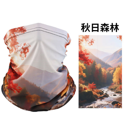 Ice Silk Mask Multifunctional Magic Headscarf Men's Riding Women's Sunshade Sunscreen Neck Sleeve Windproof Square Scarf Scarf Scarf