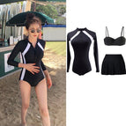 Women's two-piece set + single skirt (nylon fabric) / S