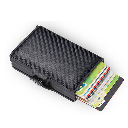 Carbon Fiber Metal Wallet Men's Automatic Pop-Up Card Holder Wallet Export Men's Wallet Wholesale Men Wallet