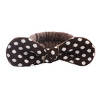 Brown polka dot headband/bulk